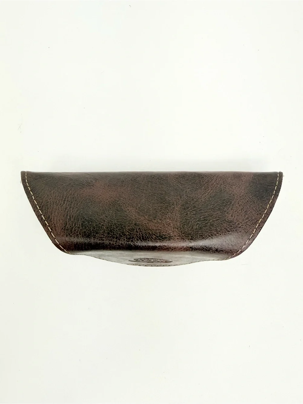 Fossil Dark Brown Soft Leather Glasses Sunglasses Case - Picture 3 of 10